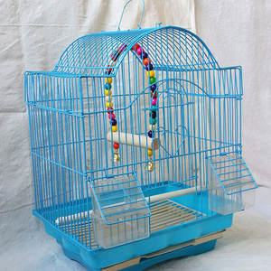 प्यारा पालतू पक्षी छोटे पिंजरे ब्लू गुलाबी पक्षी प्रजनन पिंजरे प्रजनन धातु लोहे के पिंजरे पक्षी - Product Image 1