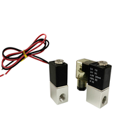 Vanne solénoïde électrique pneumatique en aluminium 1/4'' 12V CC 2 voies 2V025-08 normalement fermée à réponse rapide pour air, gaz, eau