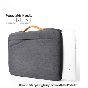 Funda <span class=keywords><strong>para</strong></span> Portátil de Poliéster Impermeable con Bolsillo Frontal, 13, 14, 15.6 Pulgadas, Bolso de Mano <span class=keywords><strong>para</strong></span> Portátil - Product Image 2