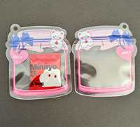 Mini-sachets refermables à fermeture éclair, motifs dessin animé mignons, pochettes auto-scellantes pour pinces à cheveux, bijoux, bonbons, snacks, jouets squishy