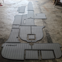 Tapis de pont en mousse EVA imitation teck pour plateforme de bain et cockpit de bateau Cobalt 282 2005, style SeaDek MarineMat Gatorstep, auto-adhésif