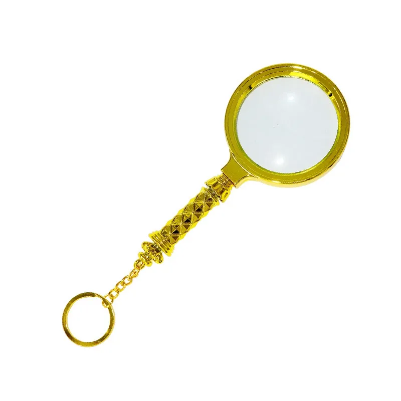 Customize Magnifying Glass Flower Handle And Plate Brass Frame Magnifier For Reading