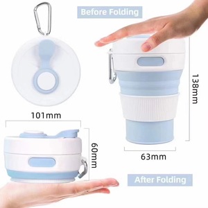 Tasse à café pliante en silicone pour l'extérieur, télescopique et créative, nouveauté pour <span class=keywords><strong>Amazon</strong></span> verres transfrontaliers avec <span class=keywords><strong>logo</strong></span> personnalisé - Product Image 5