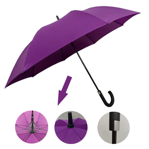 Promoción Paraguas recto personalizado de una sola capa a prueba de viento para sol y lluvia Perfecto como regalo de negocios o Paraguas personales - Product Image 4