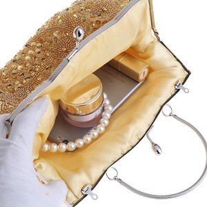 Nouveaux sacs de soirée de luxe pour femmes, sacs fourre-tout pour demoiselles d'honneur de mariage, sacs à main de soirée brodés de sequins et de perles pour femmes - Product Image 6