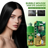 Natürliche Inhaltsstoffe Herbal Bubble Mousse Shampoo Haar färbemittel Nicht allergie Profession elle Haarfarbe für graue Abdeckung