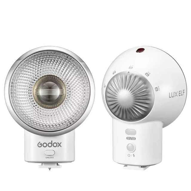 Godox Flash Light LUX ELF Retro Camera Flash Speedlight 5 Power Steps Built-in Battery With Type-C Cable
