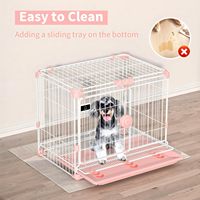Cage pour chien de tailles multiples Cage pour chien d'intérieur en fer Cage pour chien avec roues