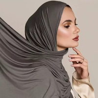 Voile instantané personnalisé avec logo, sans épingles, en jersey extensible, prêt à porter, style Amira, turban, bonnet, châle, vente en gros