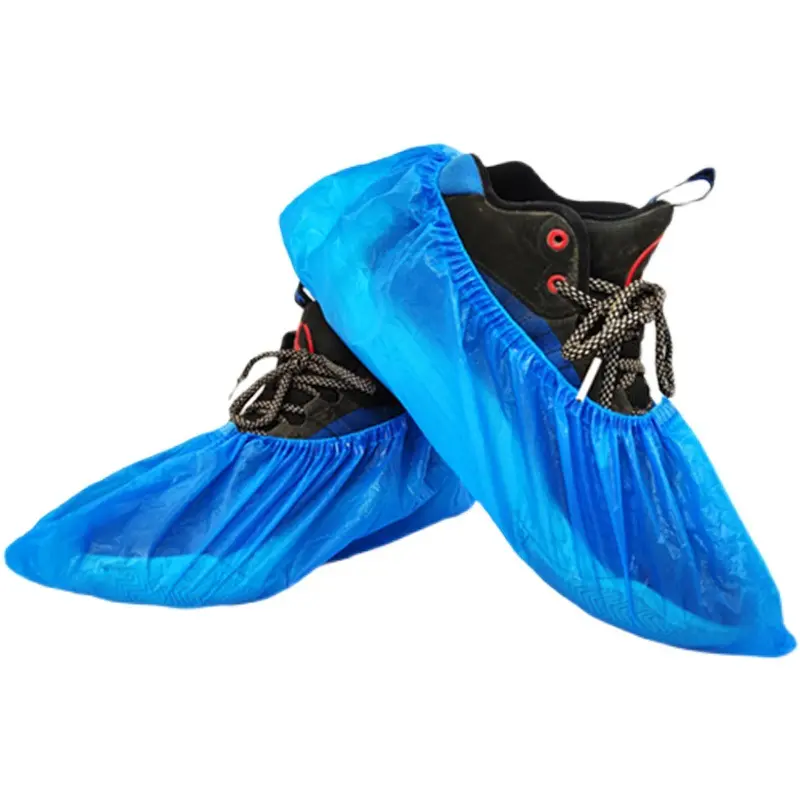 Cubiertas desechables para zapatos, cubiertas azules para zapatos, cpe, moq-100pc/1 caja, venta al por mayor
