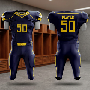 Ensemble de maillots de football américain personnalisés unisexe sans manches col en V imprimé numérique sur le devant respirant anti-humidité en maille taille élastique - Product Image 2