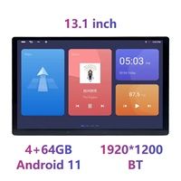 NaviHua Écran tactile Android 13,1 pouces 64 Go avec Carplay, lecteur DVD de voiture, navigation GPS, autoradio universel, WiFi, audio