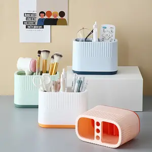 New Fashion School Office Stationery Desk Gift Promotional Multipurpose Colored Plastic Pen Holder For Desk