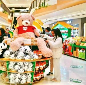 Tùy chỉnh phong cách hiện đại có thể gập lại đứng các tông sóng hiển thị giá siêu thị Đảo Lưu trữ đứng cho cửa hàng búp bê sử dụng - Product Image 1