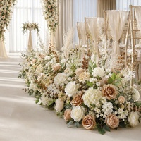 Roses artificielles en soie faites à la main pour la décoration de l'allée de mariage, la décoration de jardin en plein air, la décoration de fête, style naturel, durables et respectueuses de l'environnement