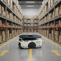 Robot mobile autonome AGV à profil bas de 255 mm, 400 kg, pour l'alimentation et l'assemblage d'électronique 3C