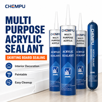 Mastic acrylique gris Trade Supply pour l'étanchéité des joints de panneaux, anti-poussière, séchage rapide, mastic acrylique fiable