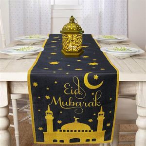 Chemin de table rose à motifs de fleurs et étoiles pour Ramadan et l'Aïd, idéal pour la saison estivale, les fêtes et la décoration de la maison - Product Image 4