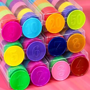 Jetons de poker en plastique PS personnalisés en gros, imprimés avec des logos et des numéros colorés pour les jeux de société - Product Image 5