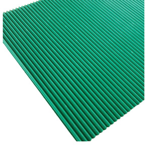 Tapis en <span class=keywords><strong>caoutchouc</strong></span> antidérapant de haute qualité, vert et noir, à fines nervures, en <span class=keywords><strong>rouleau</strong></span> pour sol - Product Image 2