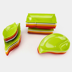 A5 Imitation Porcelain Small <b>Plates</b> Irregular Shape Solid Color Durable Hotel Food Party Use - Product Image 4