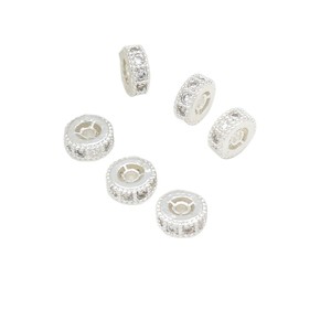 Zircon <b>Wheel</b> Beads Spacer Beads 14k Gold Plated Copper DIY Jewelry Accessories <b>Small</b> Size For Bracelets Necklaces C45 - Product Image 5