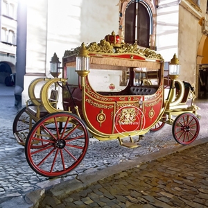 Calèche royale électrique de luxe avec structure en acier pour mariages, visites touristiques et cadeaux - Product Image 5