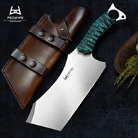 Couteau à découper de haute qualité, écologique, durable, entièrement forgé à la main, en acier au carbone, 7,5 pouces, pour chef