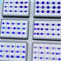 Zafiro Suelto para Joyería, Zafiro Azul Cultivado en Laboratorio, Corte Redondo de 5 mm, Color Azul Real, Según el Tamaño de la Piedra, Excelente