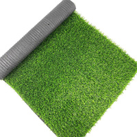 Gazon synthétique vert artificiel 20 mm en plastique, rouleau de gazon artificiel bouclé 50m pour parcs et jardins