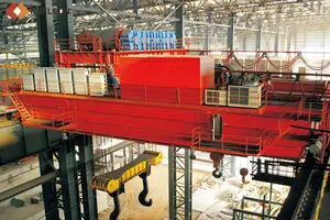 Четырехлучевой металлургический мостовой кран для работы A7 грузоподъемность 125/32 тонн 140/32 тонн 160/32 тонн для литейного производства