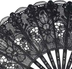 Abanico Plegable de Bambú Personalizado y Ecológico para Invitaciones de Boda, Abanico de Mano con Encaje para Bodas, Artesanía Pintada a Mano - Product Image 6