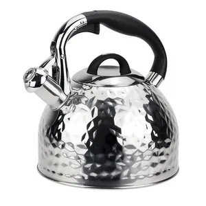 Pressed Hammer Pattern Design Water Kettles Gas Stove Kettle Metal Tea Pot Stainless Steel Whistling Kettle