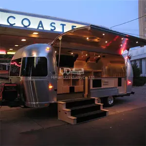 定制尺寸冰淇淋车移动厨房咖啡车啤酒吧特许气流食品拖车设备齐全