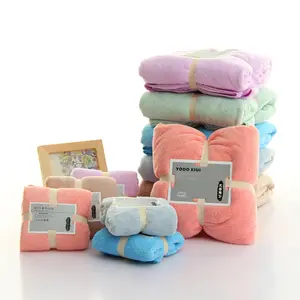 Hotel high quality luxury soft adult towels microfiber set wholesale bath towel