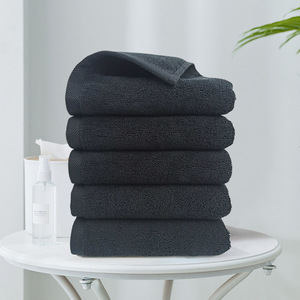 Pure Cotton Black <b>Square</b> Towel 30x30cm 40g 50g 35x35cm 70g Custom Logo Sports Towel - Product Image 4