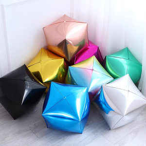 Laser carré Cube forme 4D ballons en aluminium paillettes en forme <span class=keywords><strong>de</strong></span> <span class=keywords><strong>diamant</strong></span> ballons décor <span class=keywords><strong>de</strong></span> mariage anniversaire fête - Product Image 2