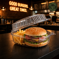 Grande boîte à clapet en plastique PET la plus de boulangerie fournisseur de conteneurs de stockage de gâteaux de pâtisserie