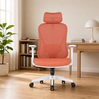 Chaise de bureau ergonomique en maille, réglable en hauteur, pivotante, avec base chromée, pour la maison, le bureau et l'école