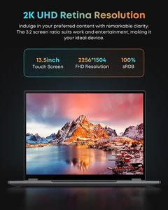 Chuwi freebook 2-in-1 13.5 ''fhd màn hình cảm ứng máy tính xách tay Intel N150 CPU 16GB lpddr5 <span class=keywords><strong>RAM</strong></span> 512GB SSD 2TB mở rộng kinh doanh máy tính xách tay - Product Image 3