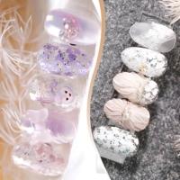 Vernis à ongles gel UV TRIONE Heart Glitter avec paillettes, effet French, longue tenue, qualité salon, marque privée OEM