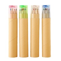 <strong>Best</strong> Quality Promotional School Student Colorful Pencil Set 12 Color Multi Color Pencil Min Pencil hot sell