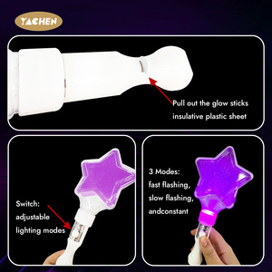 YACHEN LED Glow <strong>Sticks</strong> Heart Star <strong>Light</strong> Up Wand Flash Glow <strong>Stick</strong> Concert Party Night Event Atmosphere Props Toys for Kids Adults - Product Image 3