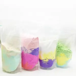 개인 상표 사용 가능한 목욕 폭탄 분말 비닐 봉투 포장 목욕 비누 향기로운 다채로운 목욕 소금