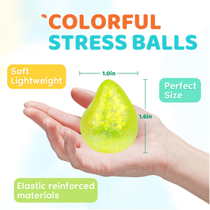 H&W TPR-2 Factory Direct Sale Colorful Stress TPR Sugar <b>Ball</b> Mini Slow Rising Water Shape Stress Relief <b>Squeeze</b> Toys - Product Image 2