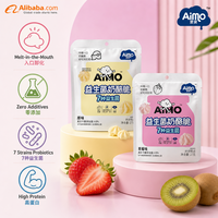 Biscuits croustillants Aimo saveur fromage et fruits, fourrés au centre, 27 grammes, prêts à consommer, longue durée de conservation, en sachet