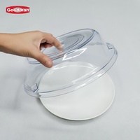Couvre-assiettes ronds en plastique transparent lavables et écologiques avec logo personnalisé pour les fêtes, style américain, 9 pouces Goodman