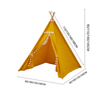 Tente Tipi pour Enfants, Tentes de Jeu pour Filles et Garçons, Tente de Pyjama Party avec Pompons
