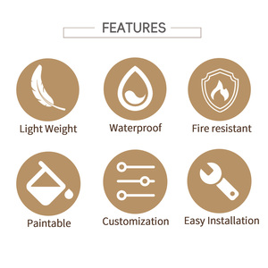 מפעל אוואן מיוצר פוליאוריטן קלאסי קוות עבור תקרת מסגרות תקרת כוזבות וקישוטים לקישוט מקורה - Product Image 4