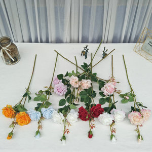 ดอกกุหลาบประดิษฐ์ Queyiyi ขนาด 64 ซม. หลากสี สำหรับตกแต่งงานแต่งงานในร่ม - Product Image 2